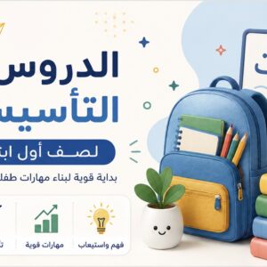 الدروس التأسيسية للصف الأول ابتدائي